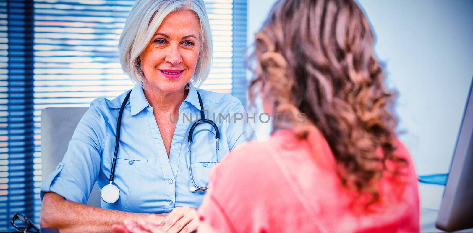 Patient consulting a doctor at the hospital