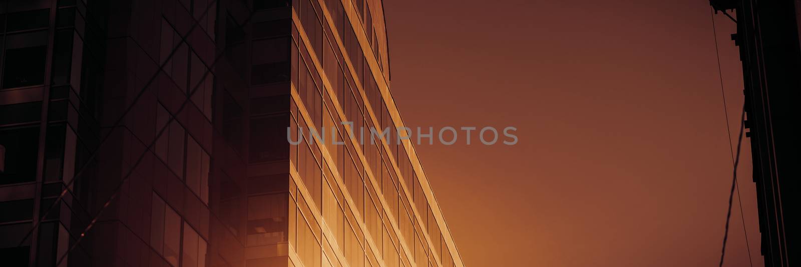 Side view of modern office buildings by Wavebreakmedia