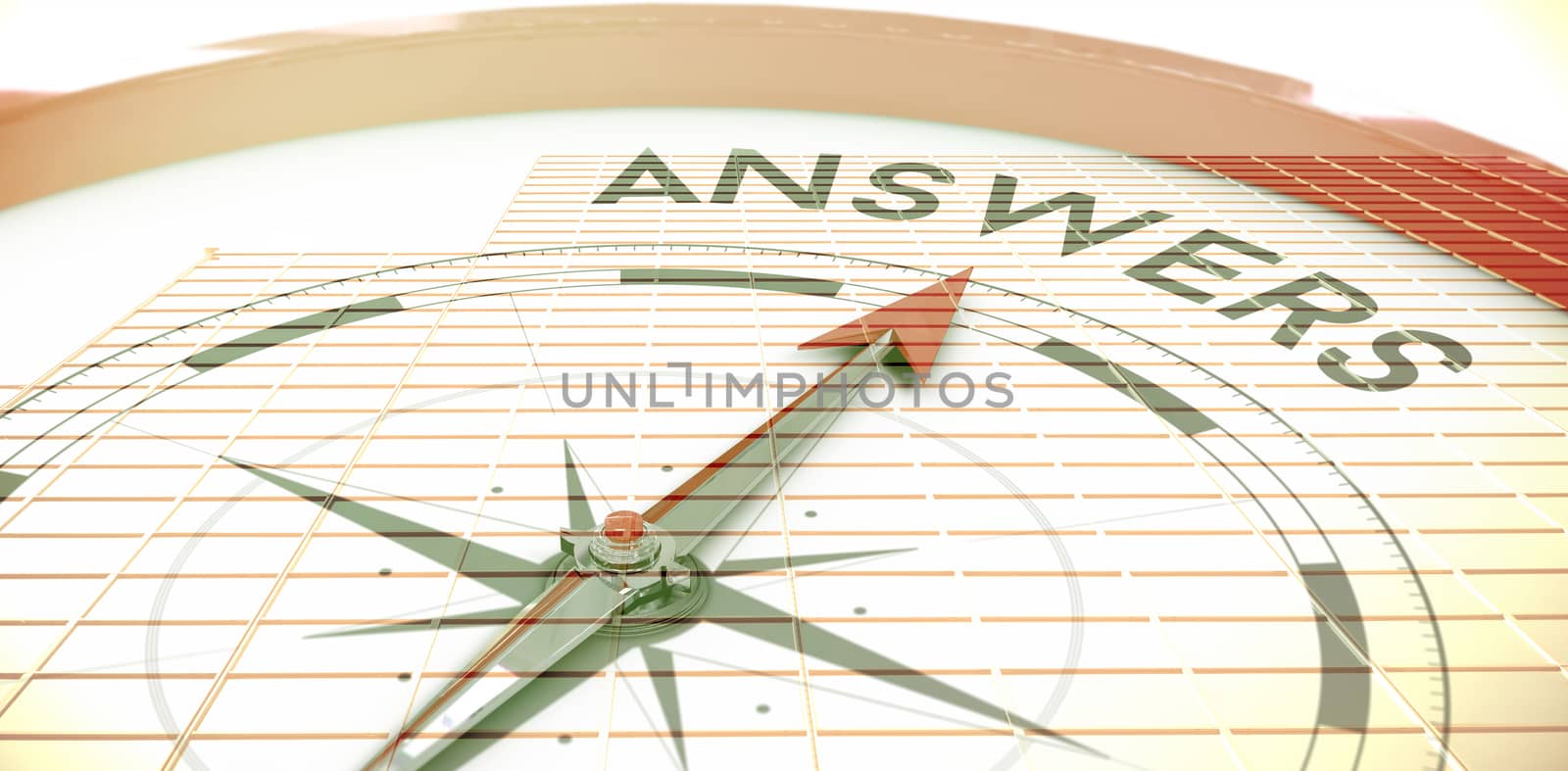 Composite image of compass pointing to answers by Wavebreakmedia