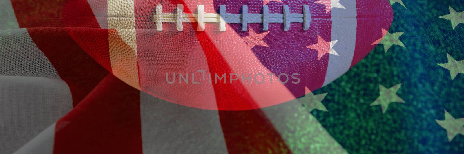 Composite image of close-up of red american football by Wavebreakmedia