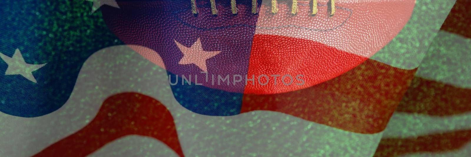 Composite image of close-up of brown american football by Wavebreakmedia