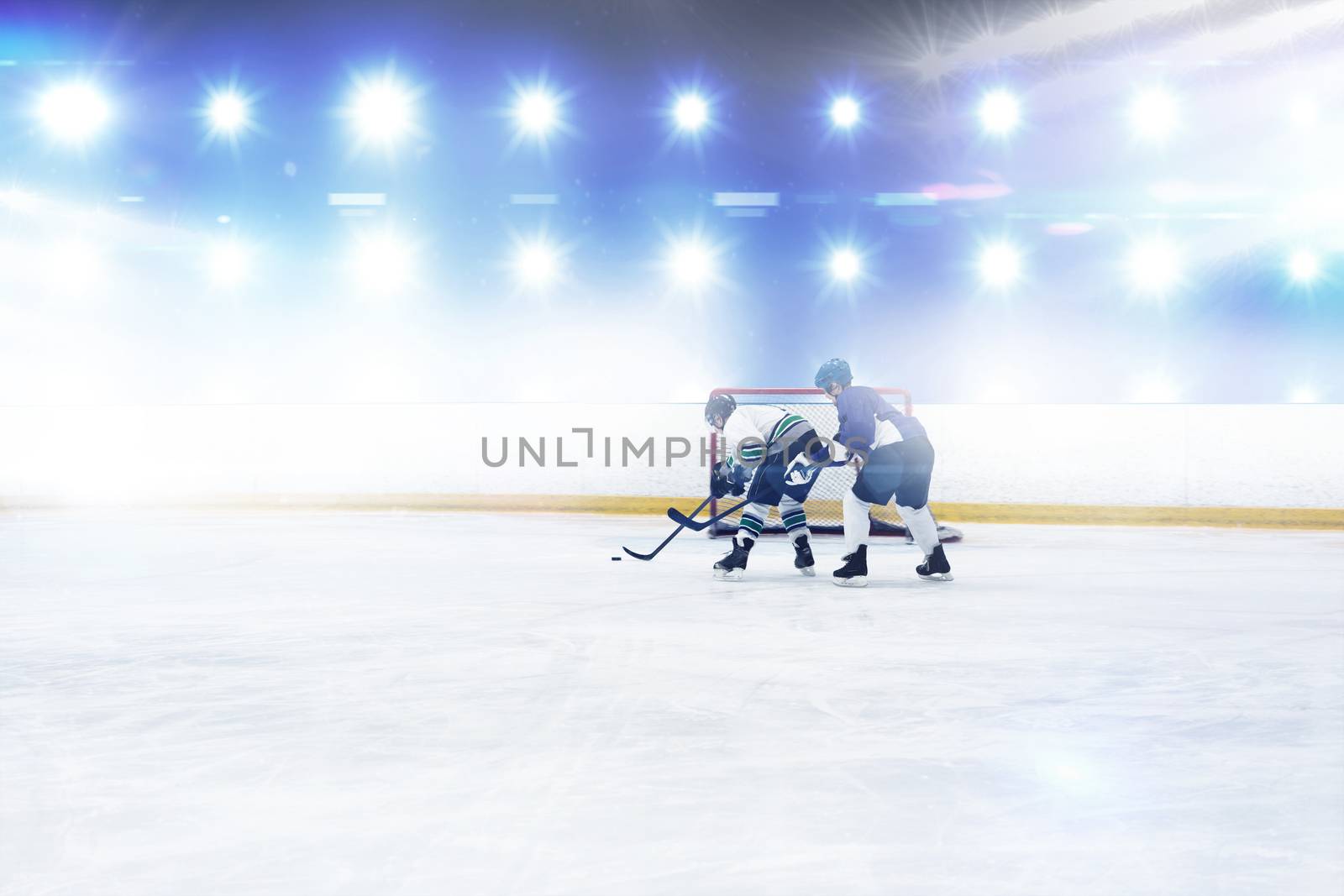 Composite image of players playing ice hockey by Wavebreakmedia