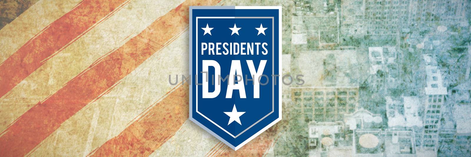 presidents day icon against new york