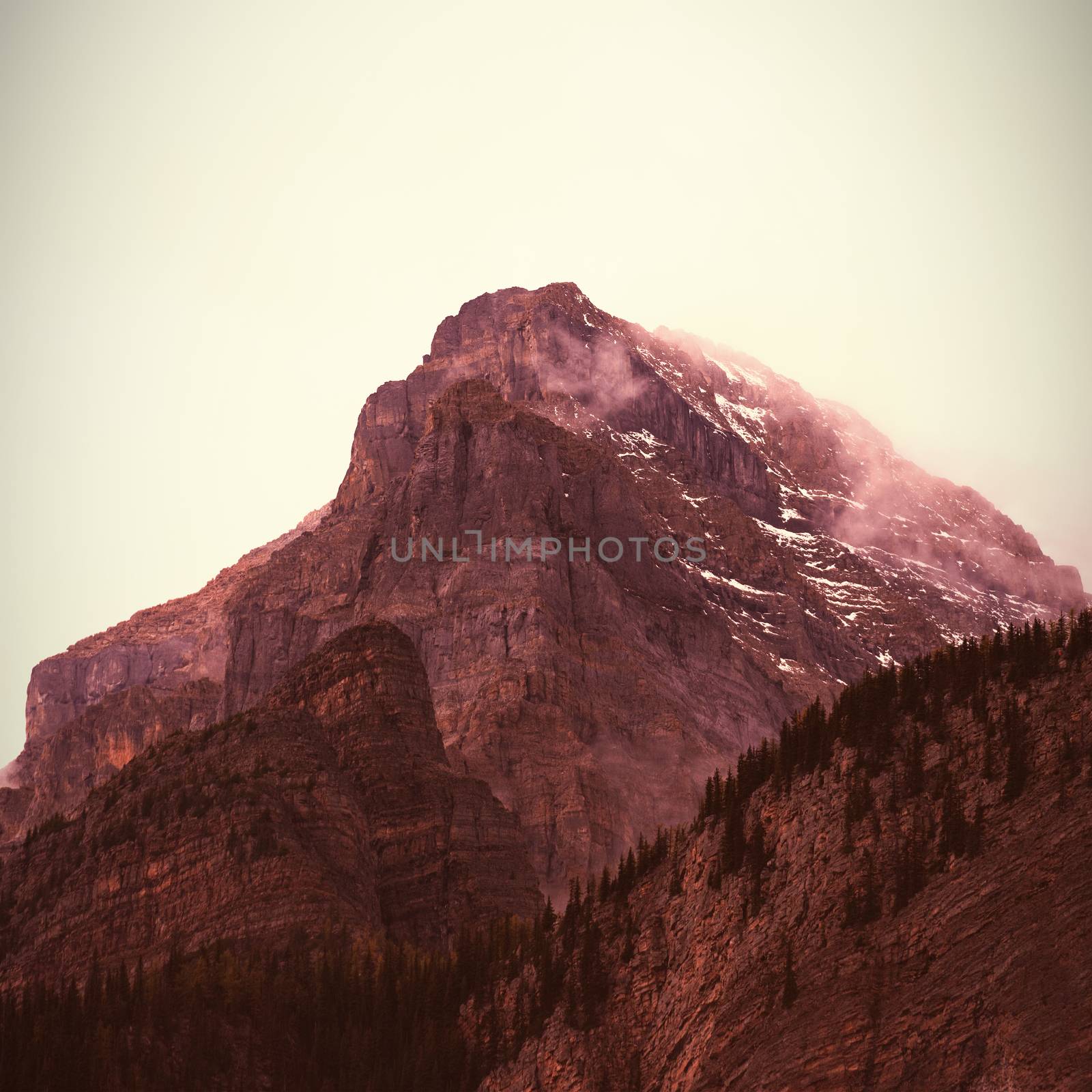 Mountain range in the sky at countryside