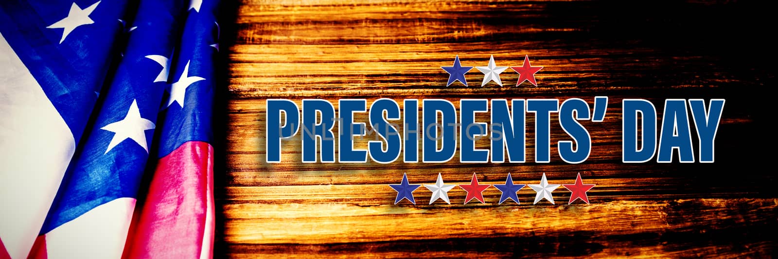 Composite image of presidents day. vector typography, stars by Wavebreakmedia