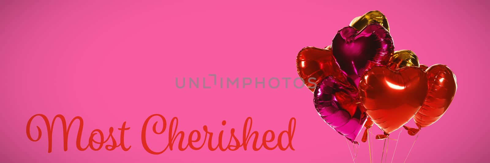 Cute Valentines Day Message with balloons on pastel background