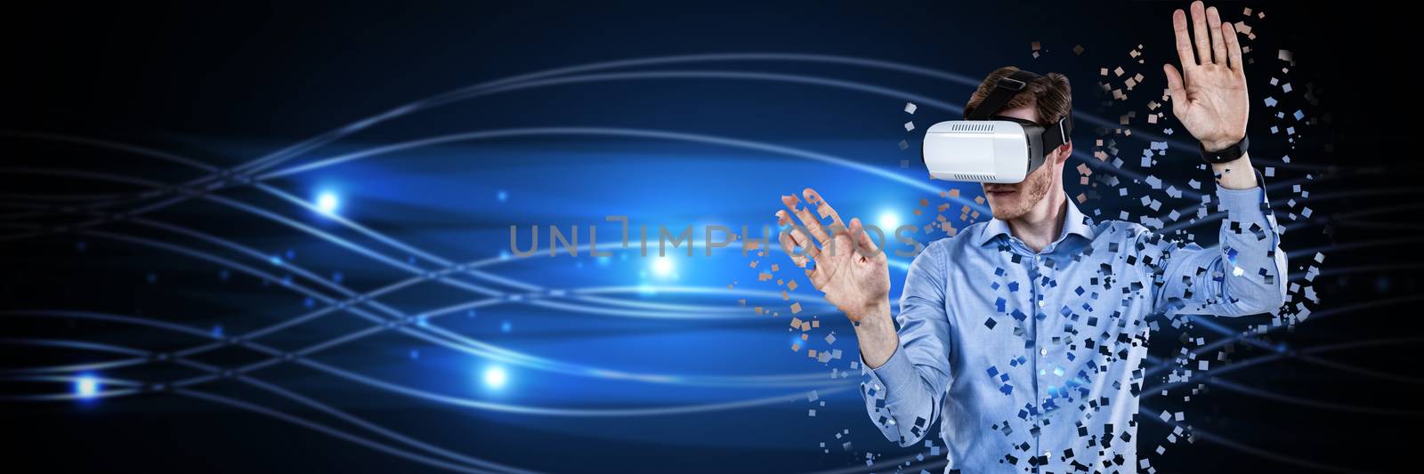 Composite image of businessman working with vr by Wavebreakmedia