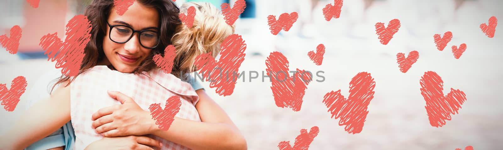 Composite image of red hearts by Wavebreakmedia