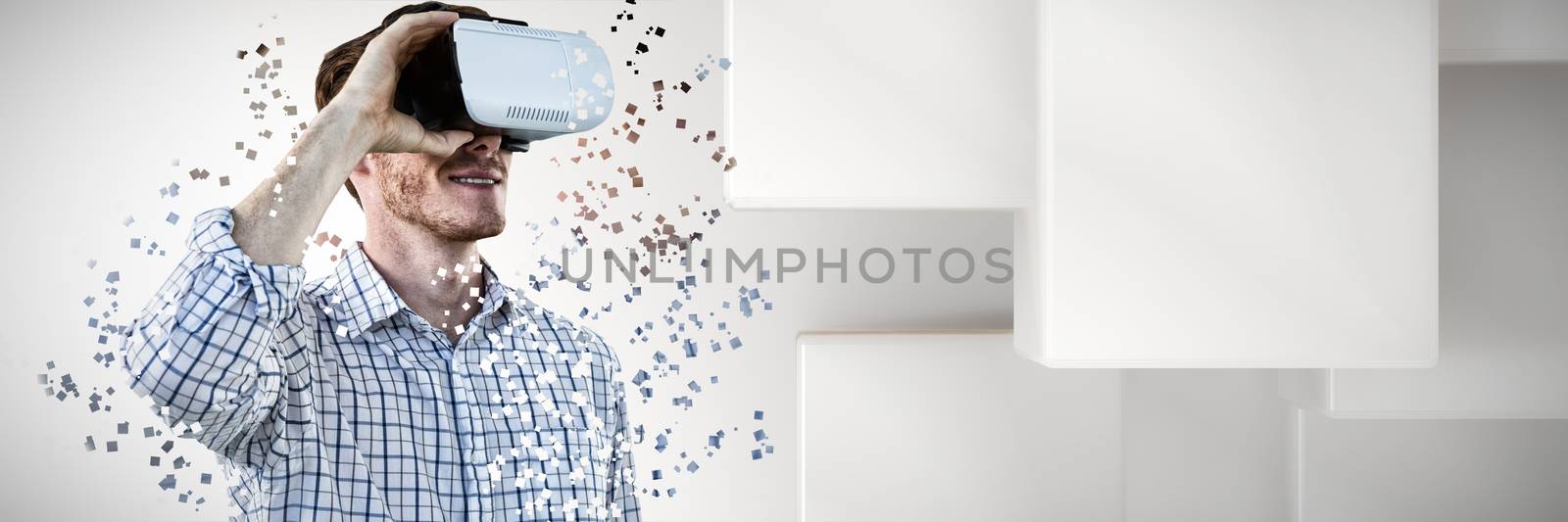 Composite image of smiling businessman working with vr by Wavebreakmedia
