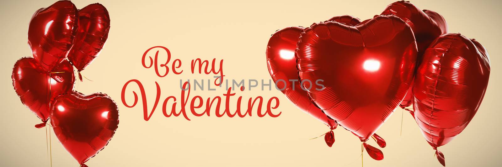 Be my valentine against orange background