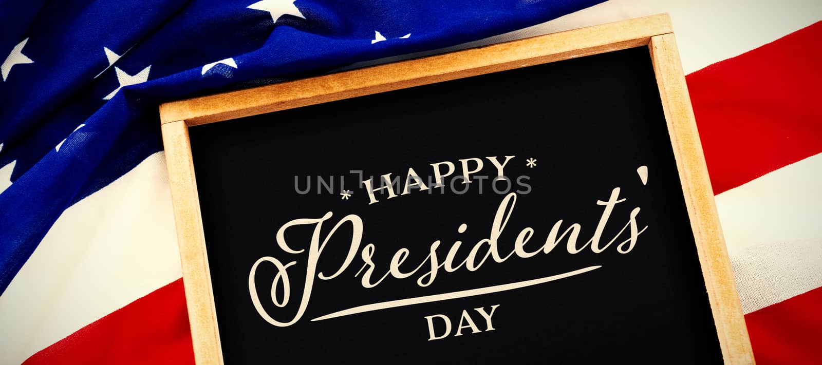 Composite image of happy presidents day. vector typography by Wavebreakmedia