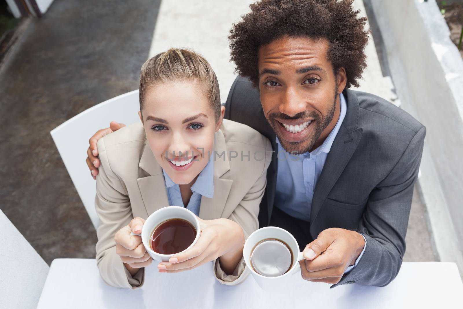 Happy business people on their lunch by Wavebreakmedia