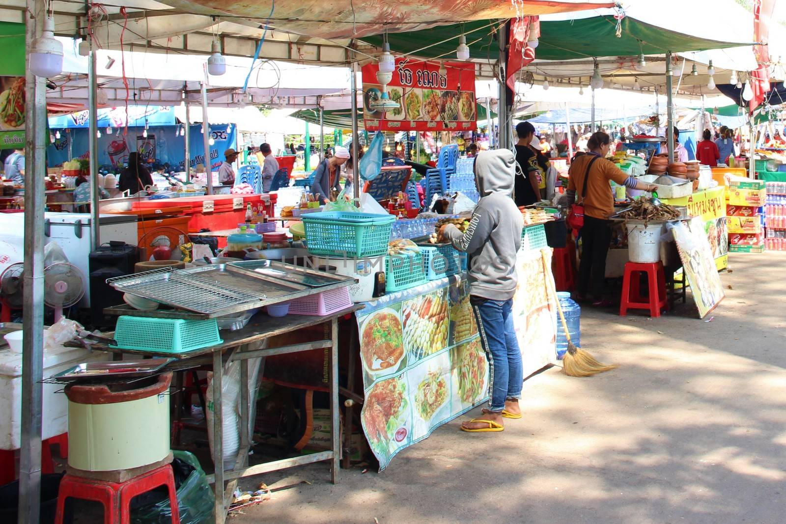 Street food stalls in asia