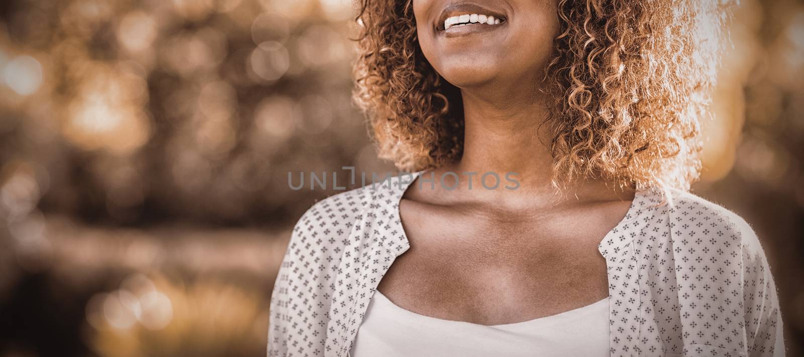 Beautiful woman smiling on a sunny day 