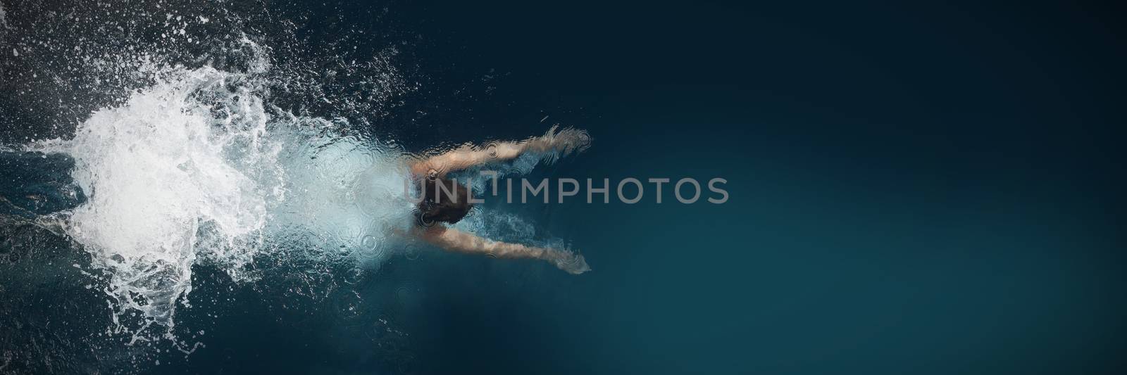 Above view of diving person by Wavebreakmedia