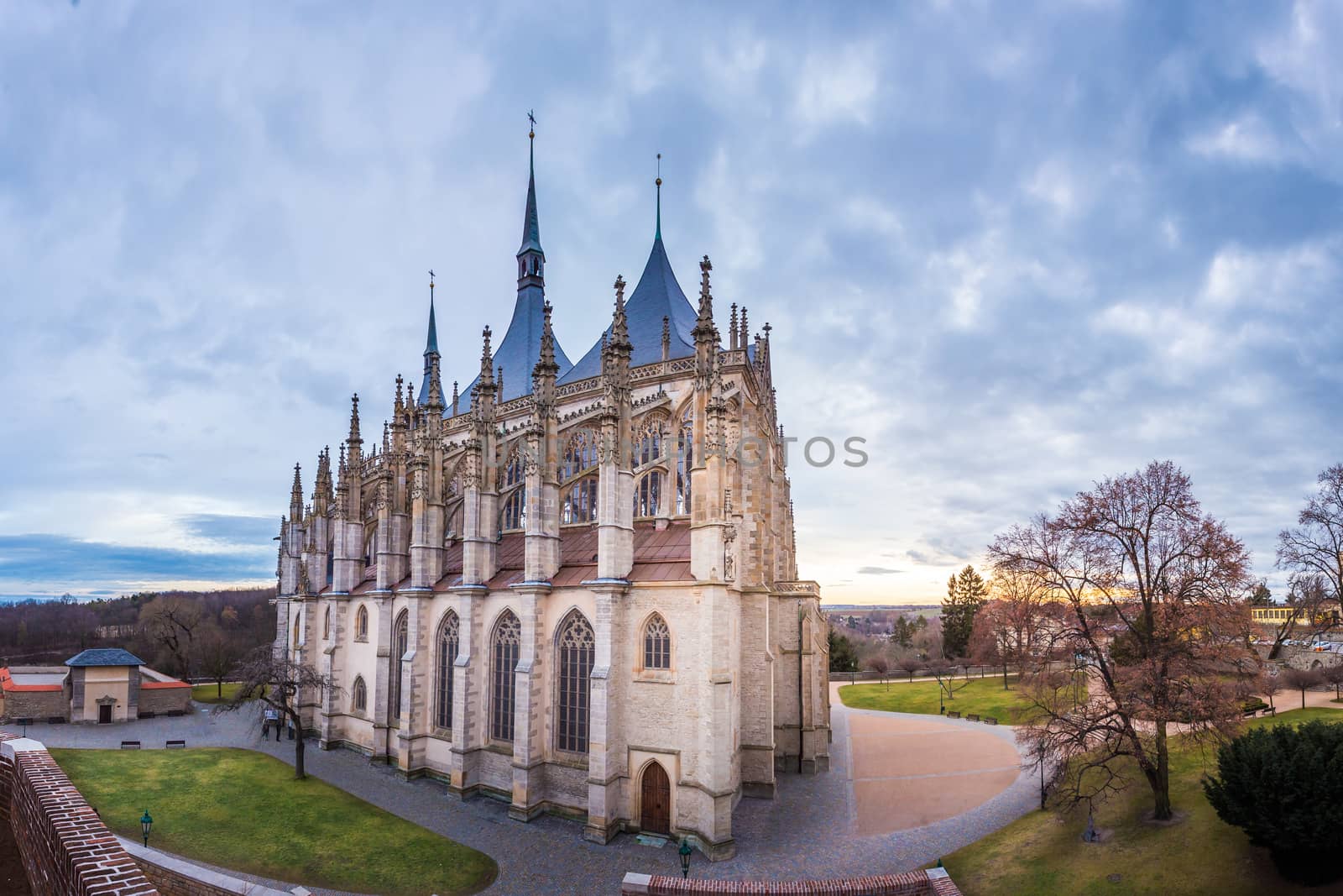 St. Barbara cathedral in Kutna Hora, jewel of Gothic architecture and art of Czech Republic. Kutna Hora is UNESCO World Heritage Site