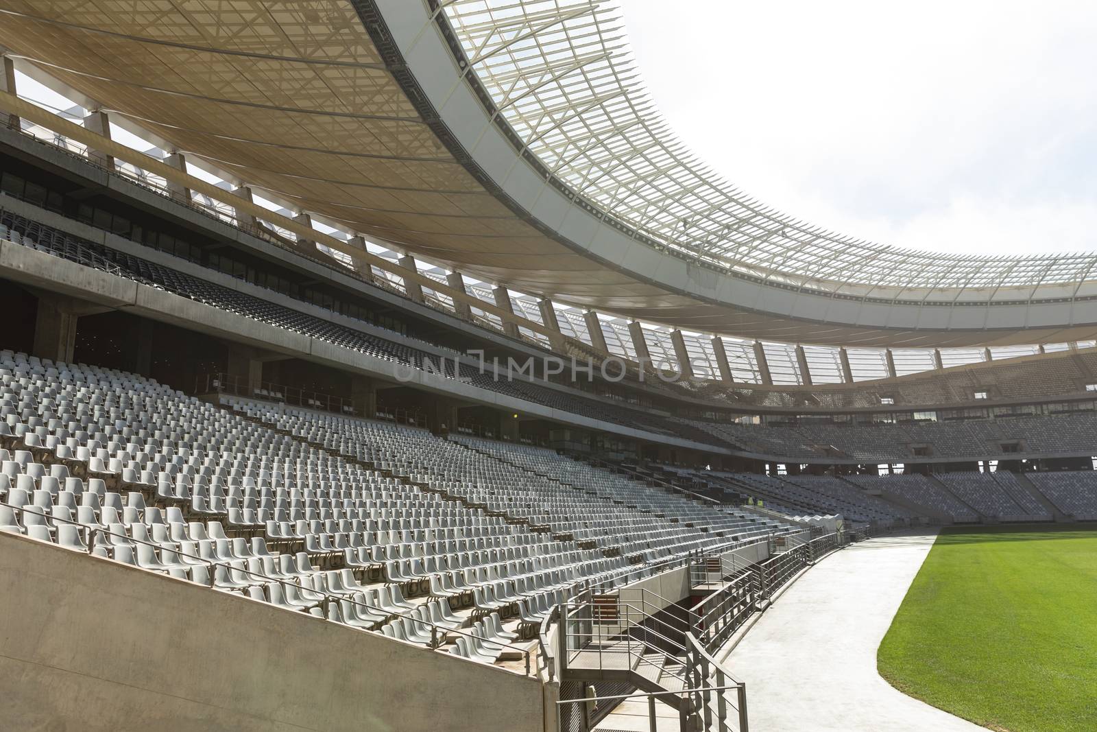 Empty Rugby stadium in the morning