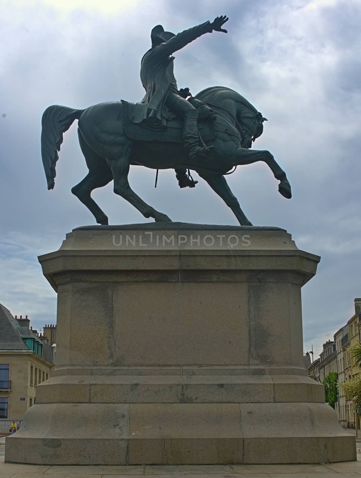 Huge monument of Napoleon on a horse in Cherbourg, France by sheriffkule
