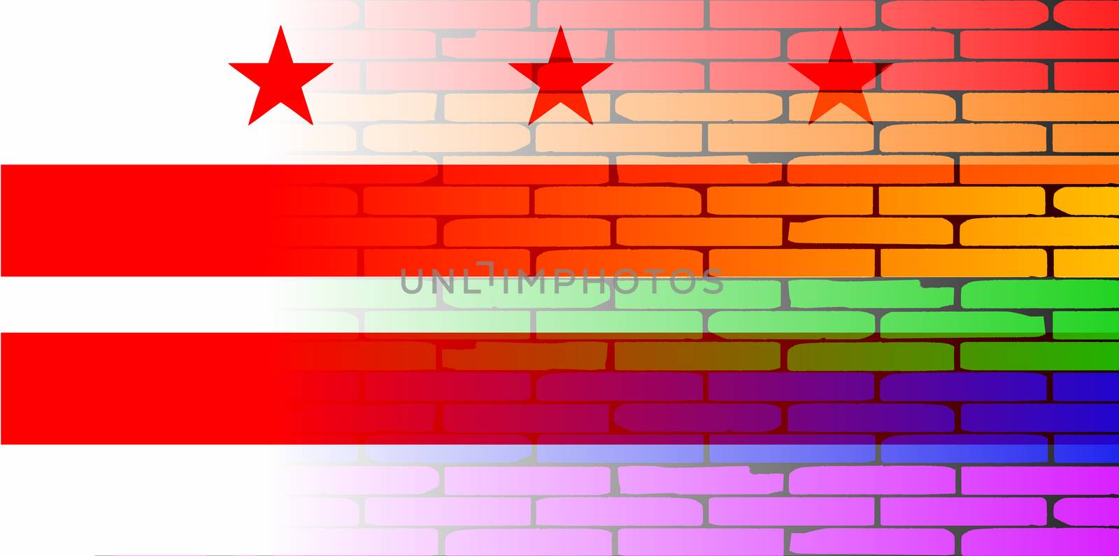 Rainbow Wall Washington DC by Bigalbaloo