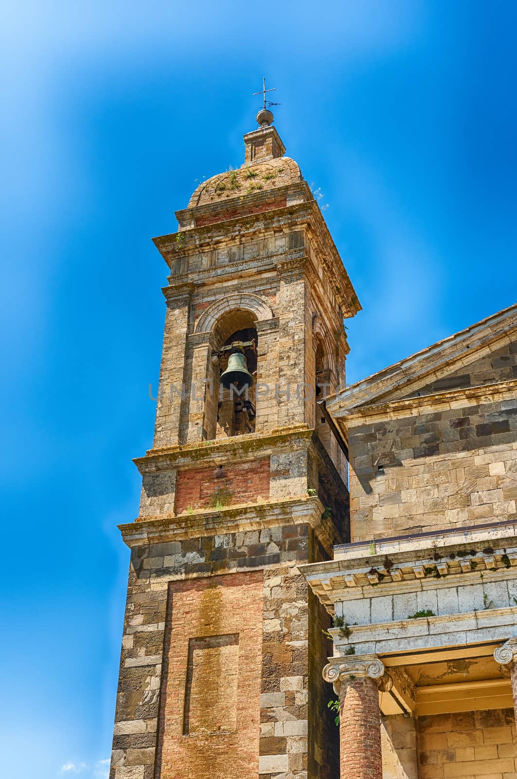 Belltower of the Roman Catholic Cathedral of Montalcino, Italy by marcorubino