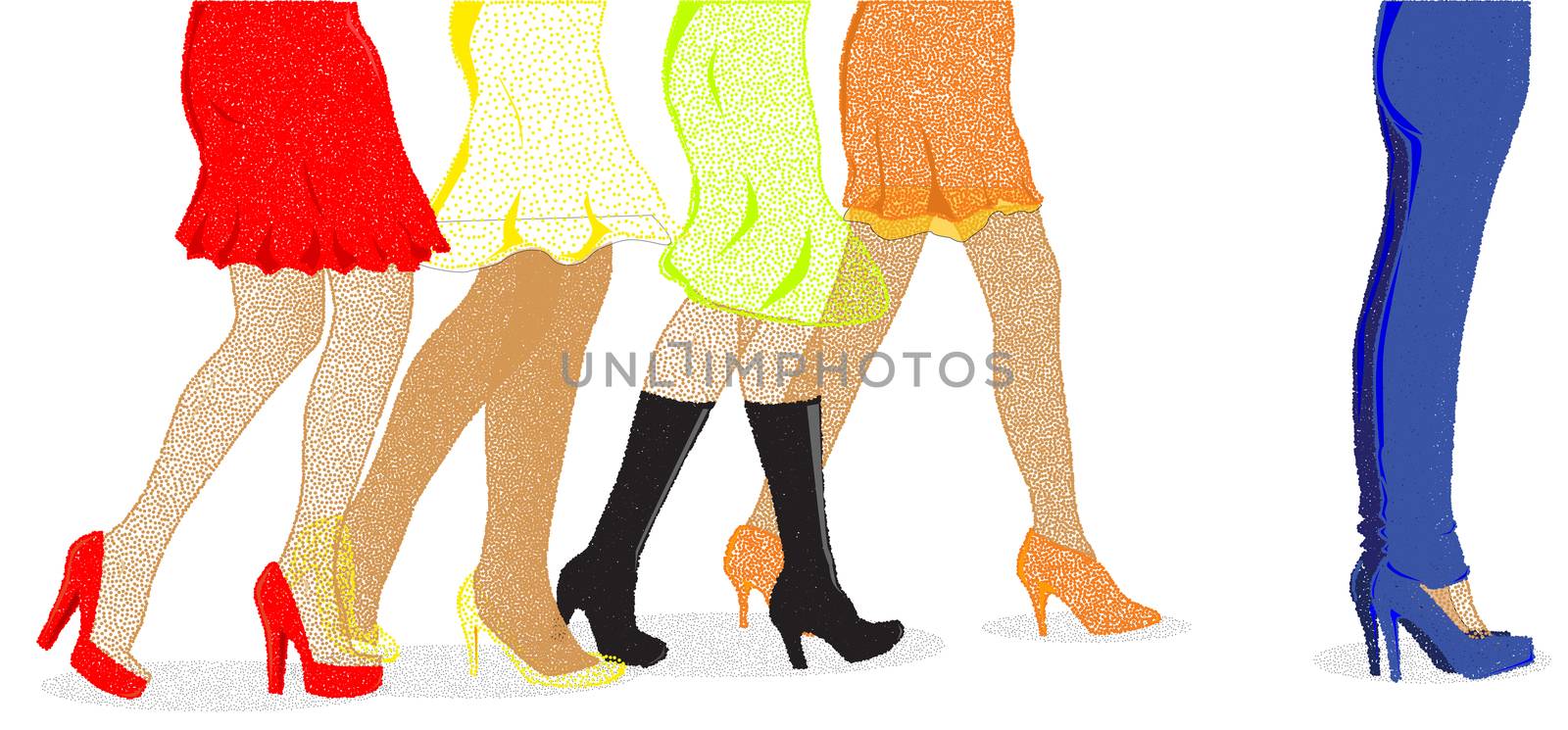 Womens Leg Dots by Bigalbaloo