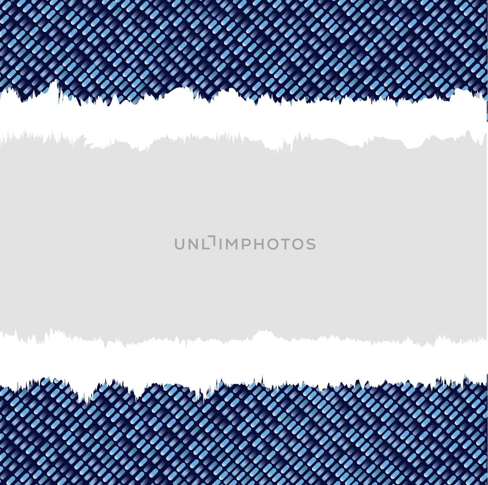A square background in blue denim style with tear copy space