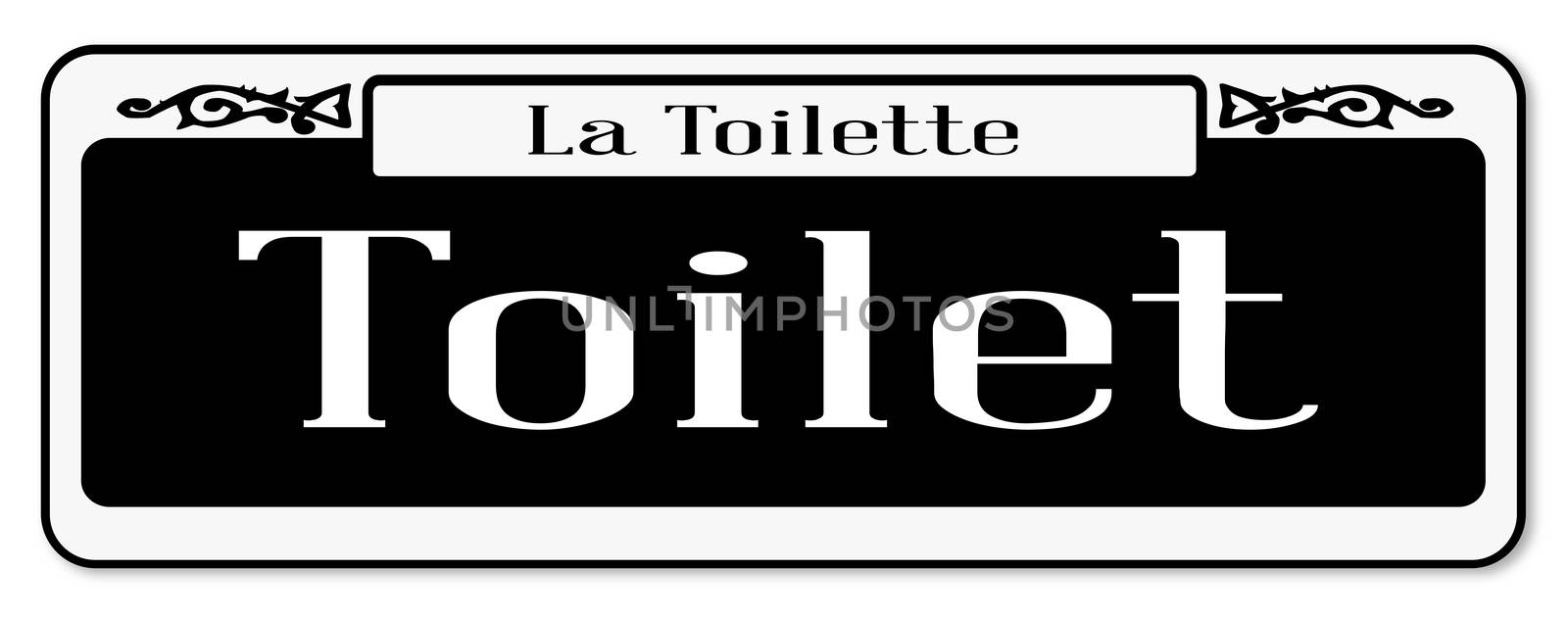 New Orleons toilet street sign over a white background