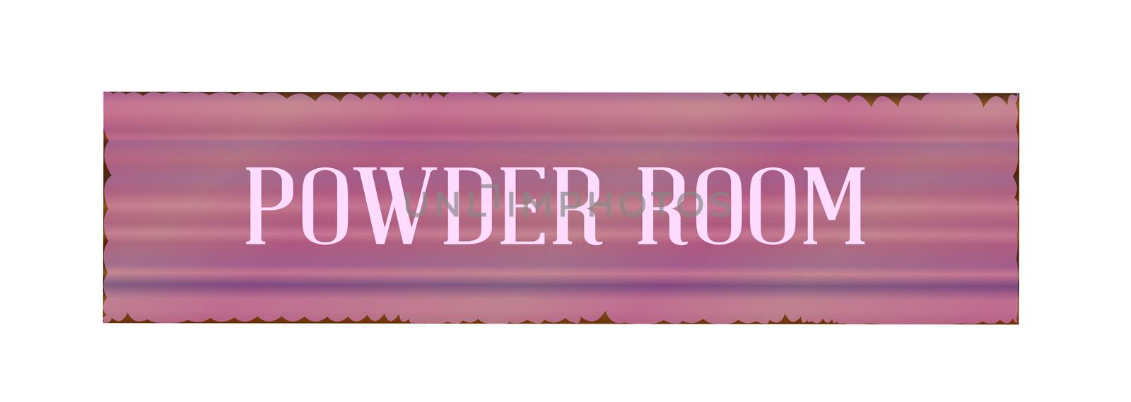 Powder Room Sign by Bigalbaloo