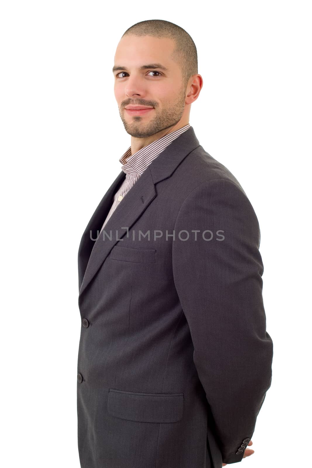 happy business man portrait isolated on white