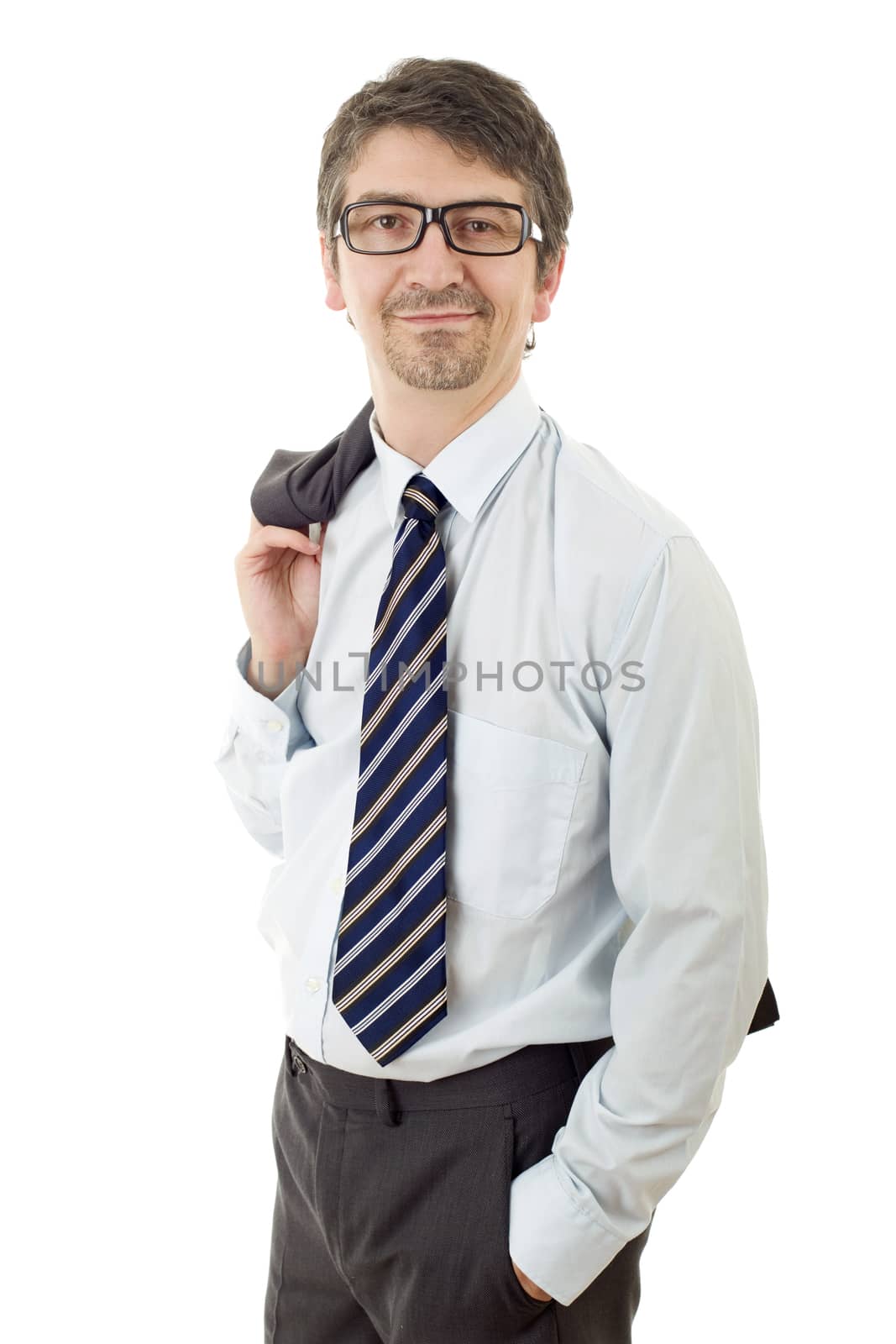 young business man portrait isolated on white