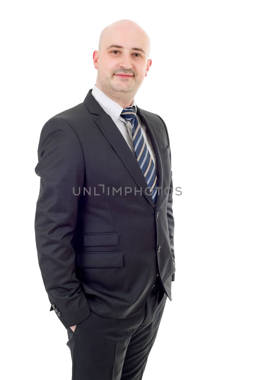 young business man portrait isolated on white