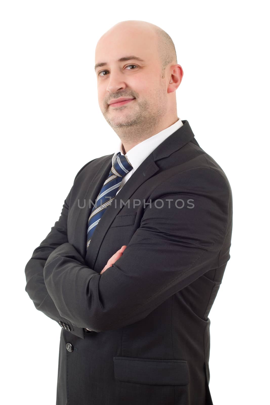 young business man portrait isolated on white