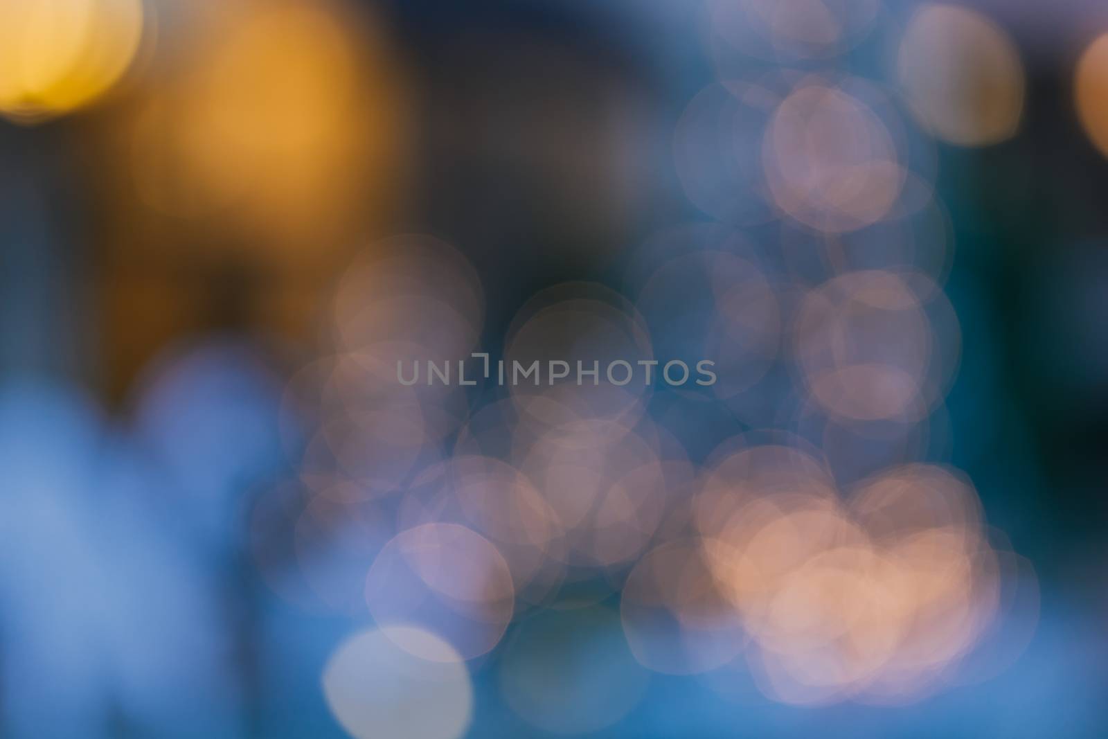 night light bokeh of lights decorate the Christmas and New Year  by photosam