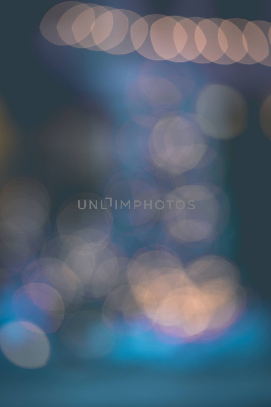 night light bokeh of lights decorate the Christmas and New Year  by photosam