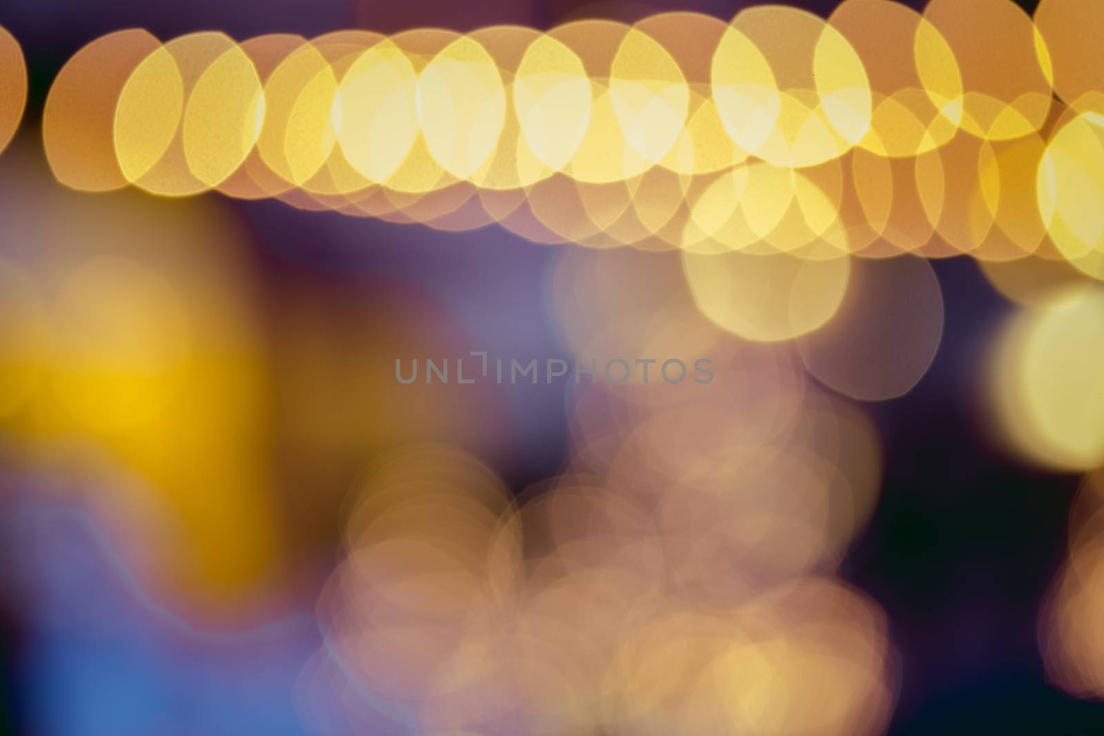 night light bokeh of lights decorate the Christmas and New Year and Is a symbol of the celebration.