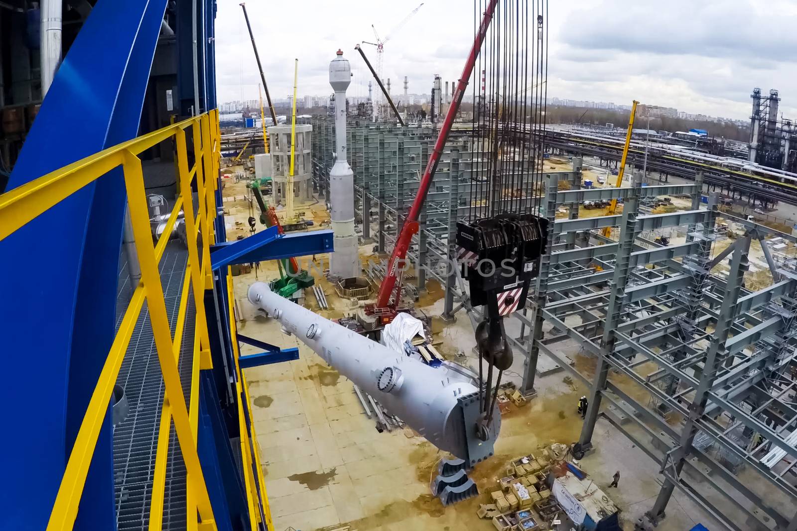 Installation of the reforming column at the Moscow oil refinery. by nyrok