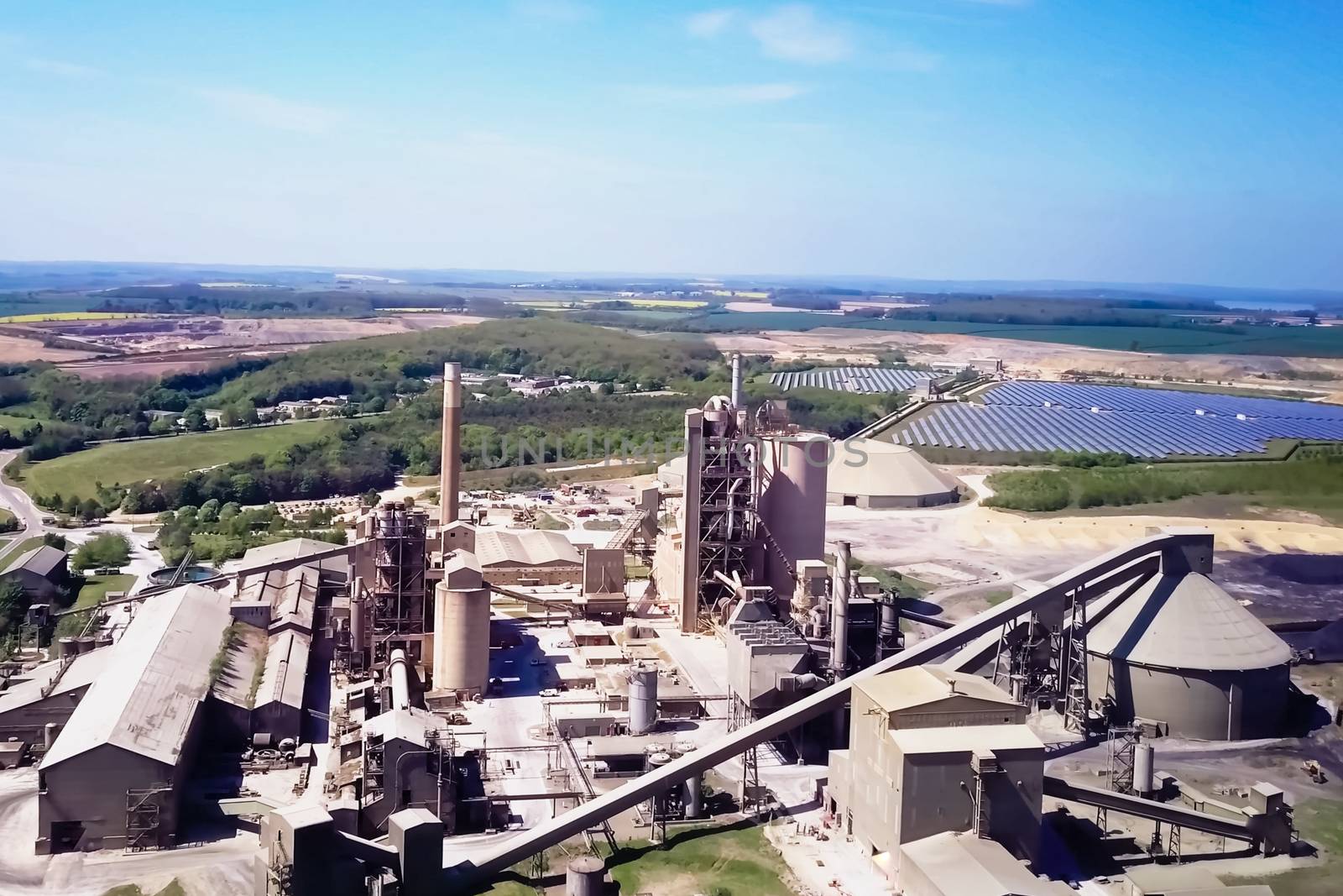 Large cement plant. The production of cement on an industrial sc by nyrok