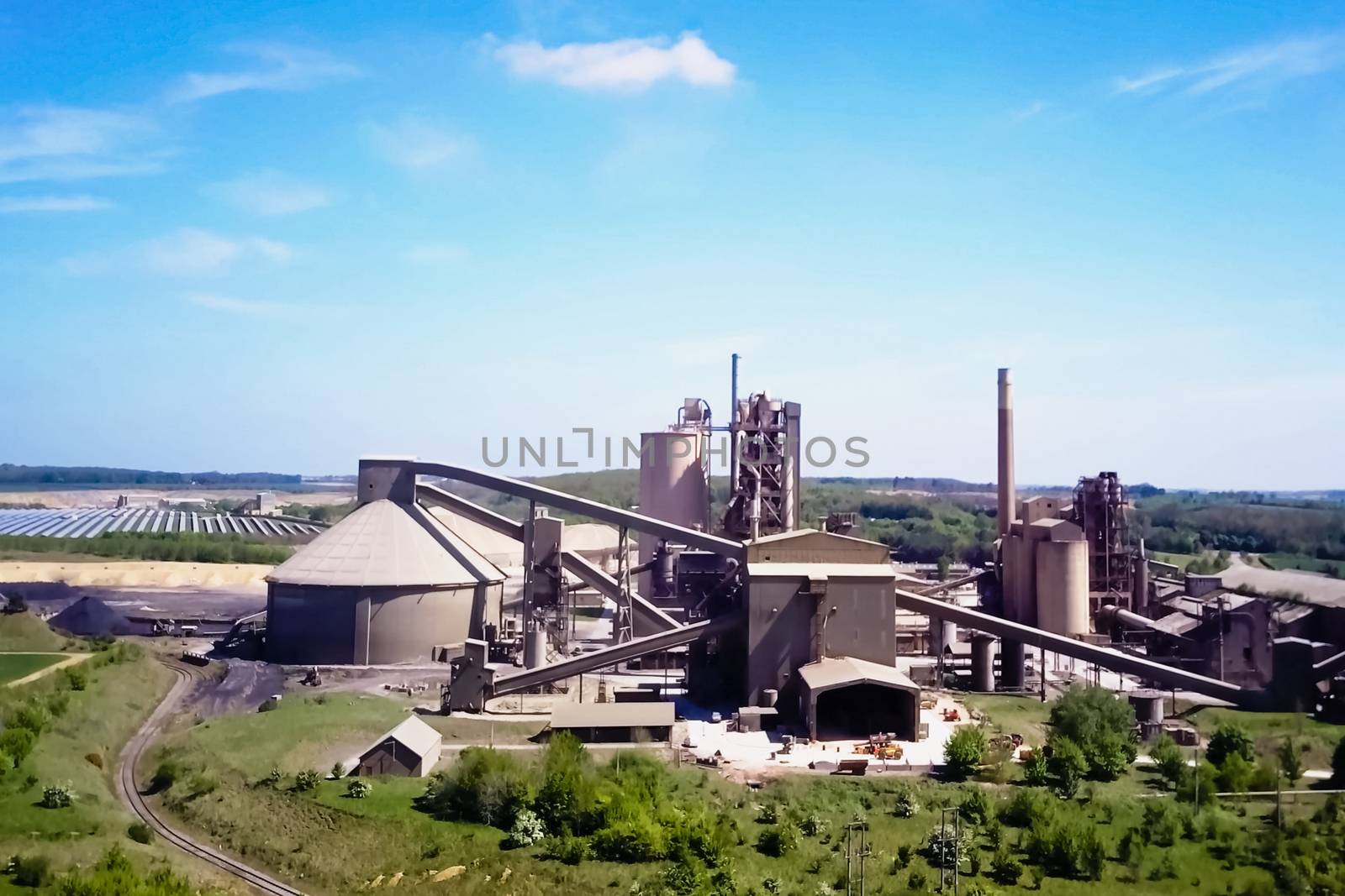 Large cement plant. The production of cement on an industrial sc by nyrok