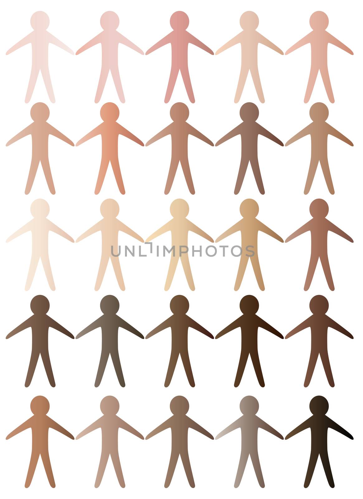 Skin Tone Cutout Men by Bigalbaloo