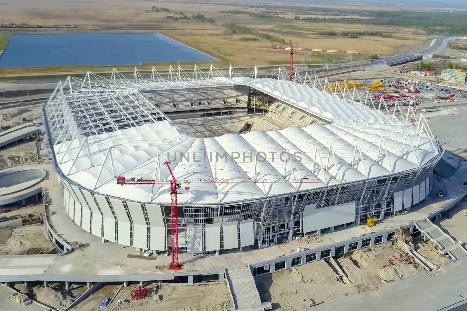Construction of the stadium. New stadium, sports facility. by nyrok