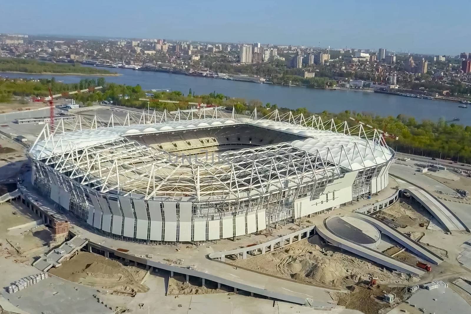 Construction of the stadium. New stadium, sports facility