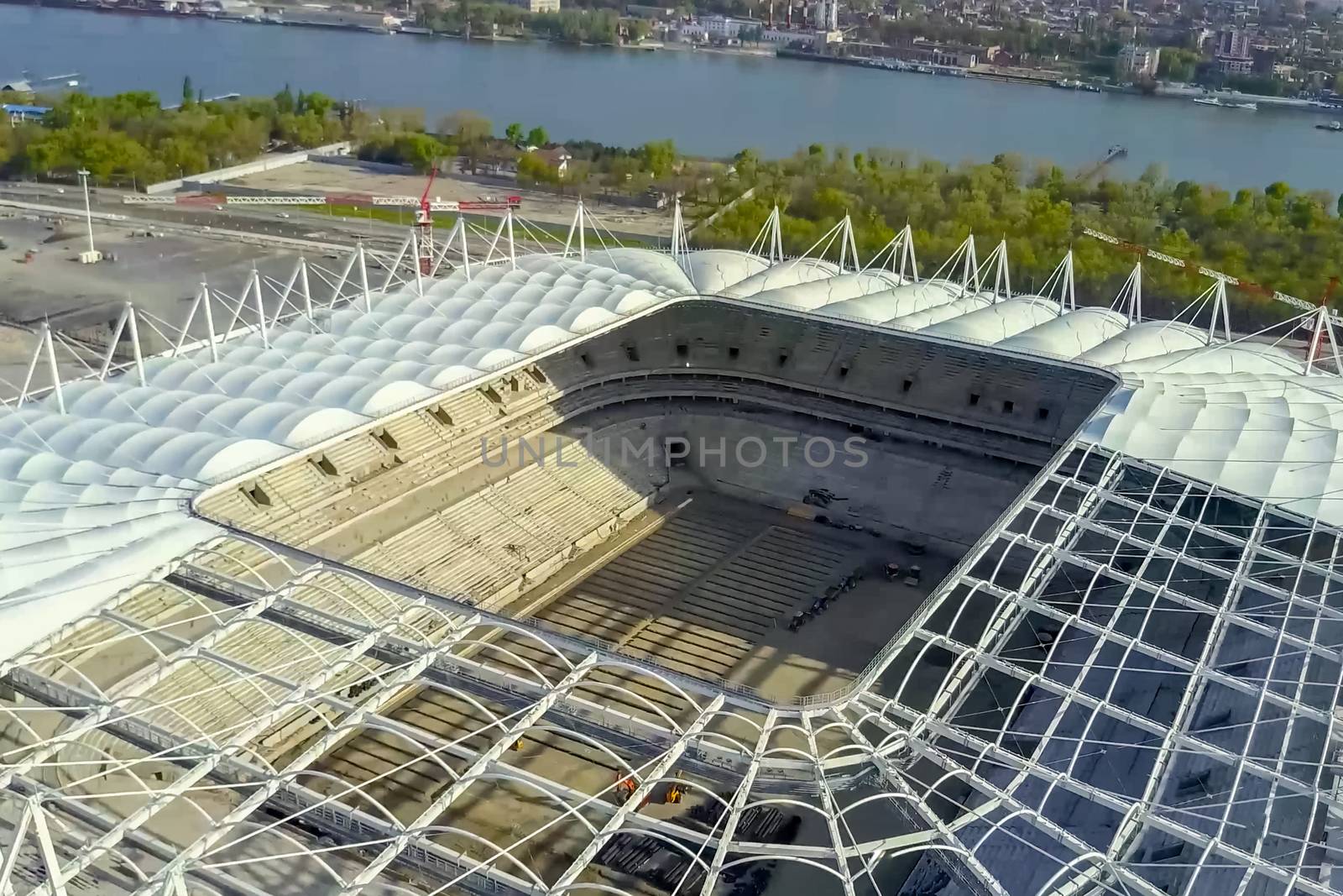 Construction of the stadium. New stadium, sports facility. by nyrok