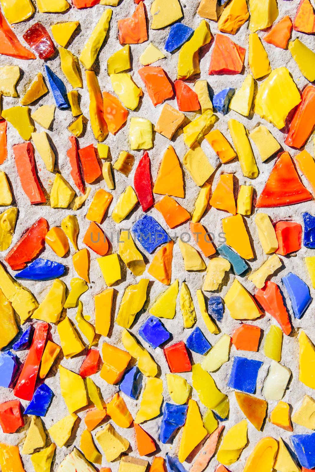 Abstract mosaic background of broken glass pieces