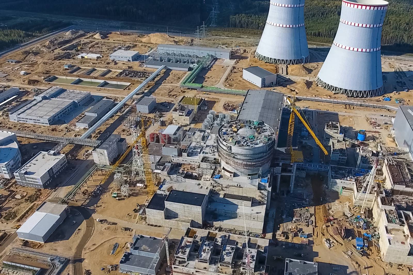 Aerial survey of a nuclear power plant under construction. Insta by nyrok