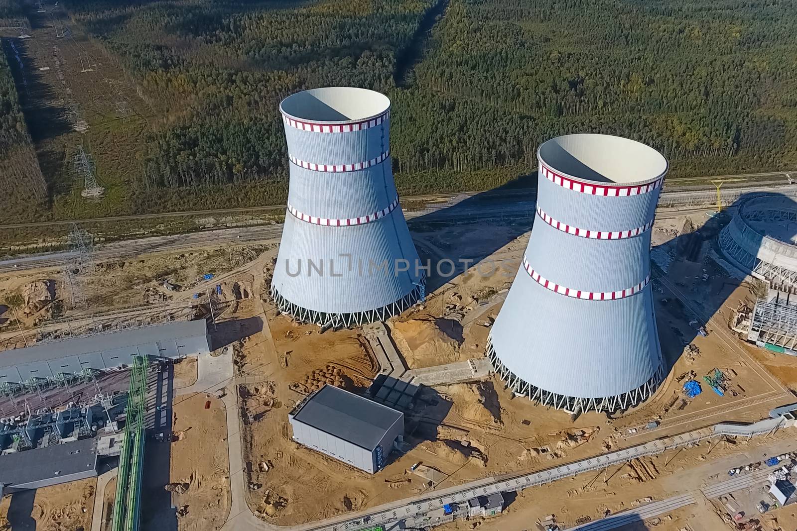 Aerial survey of a nuclear power plant under construction. Insta by nyrok