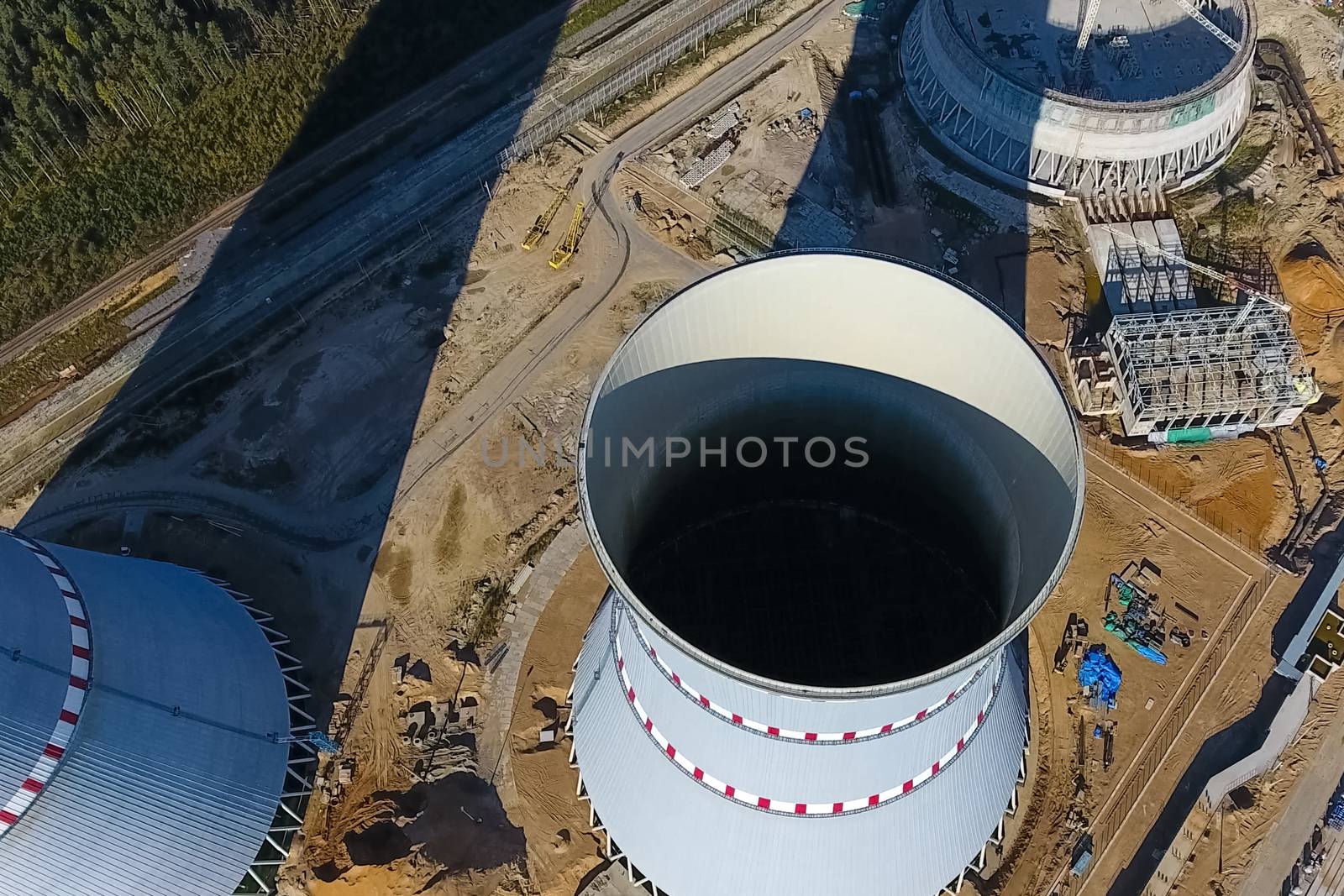Aerial survey of a nuclear power plant under construction. Insta by nyrok