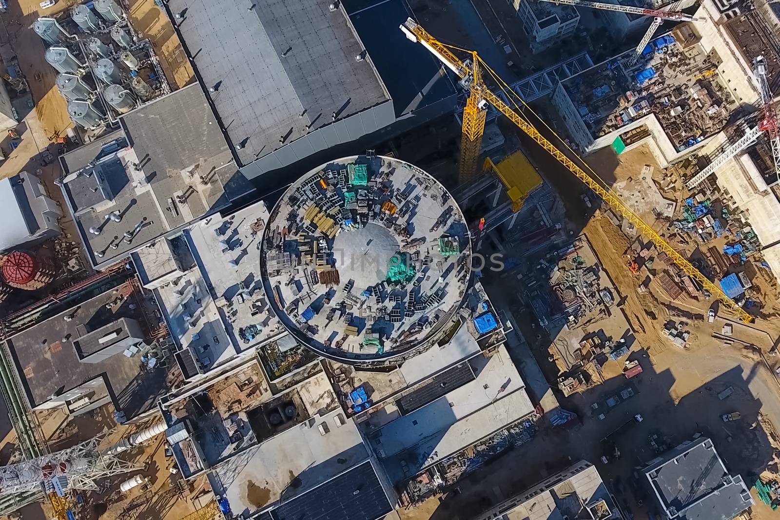 Aerial survey of a nuclear power plant under construction. Insta by nyrok