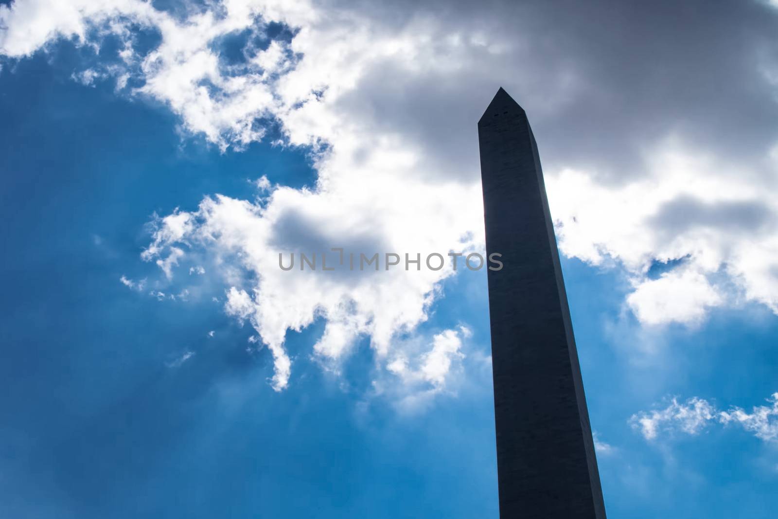 Daylight side view of Washington Monument in Washington, DC, cap by nyrok