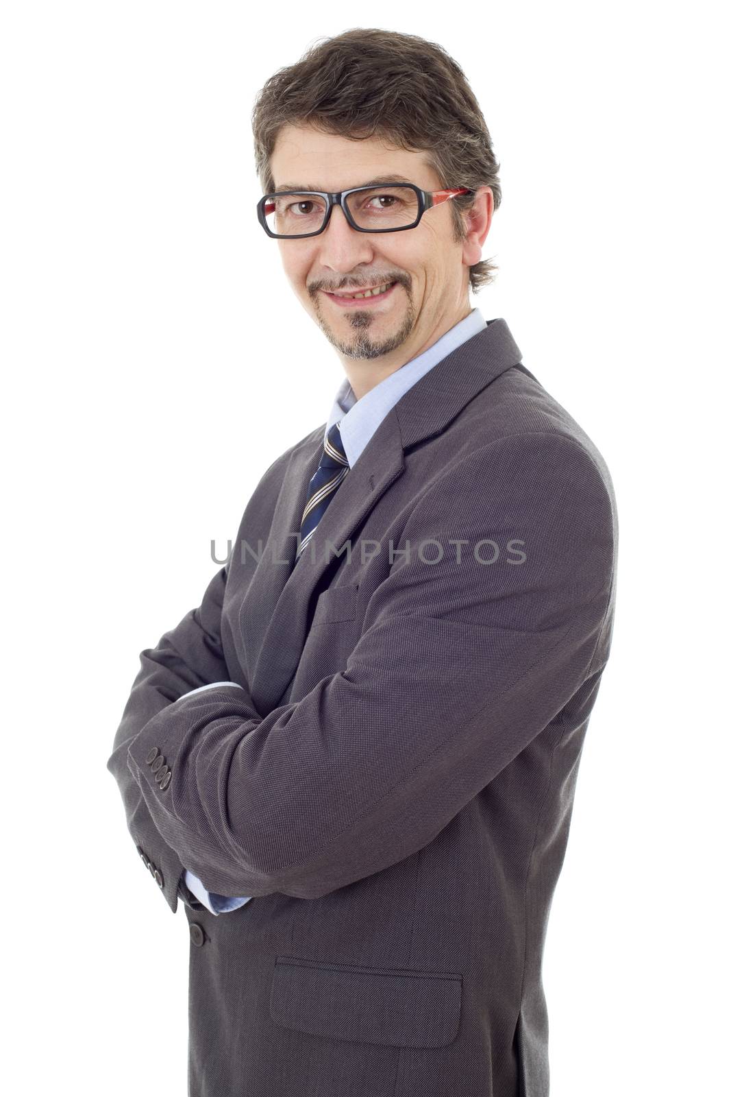 young business man portrait isolated on white