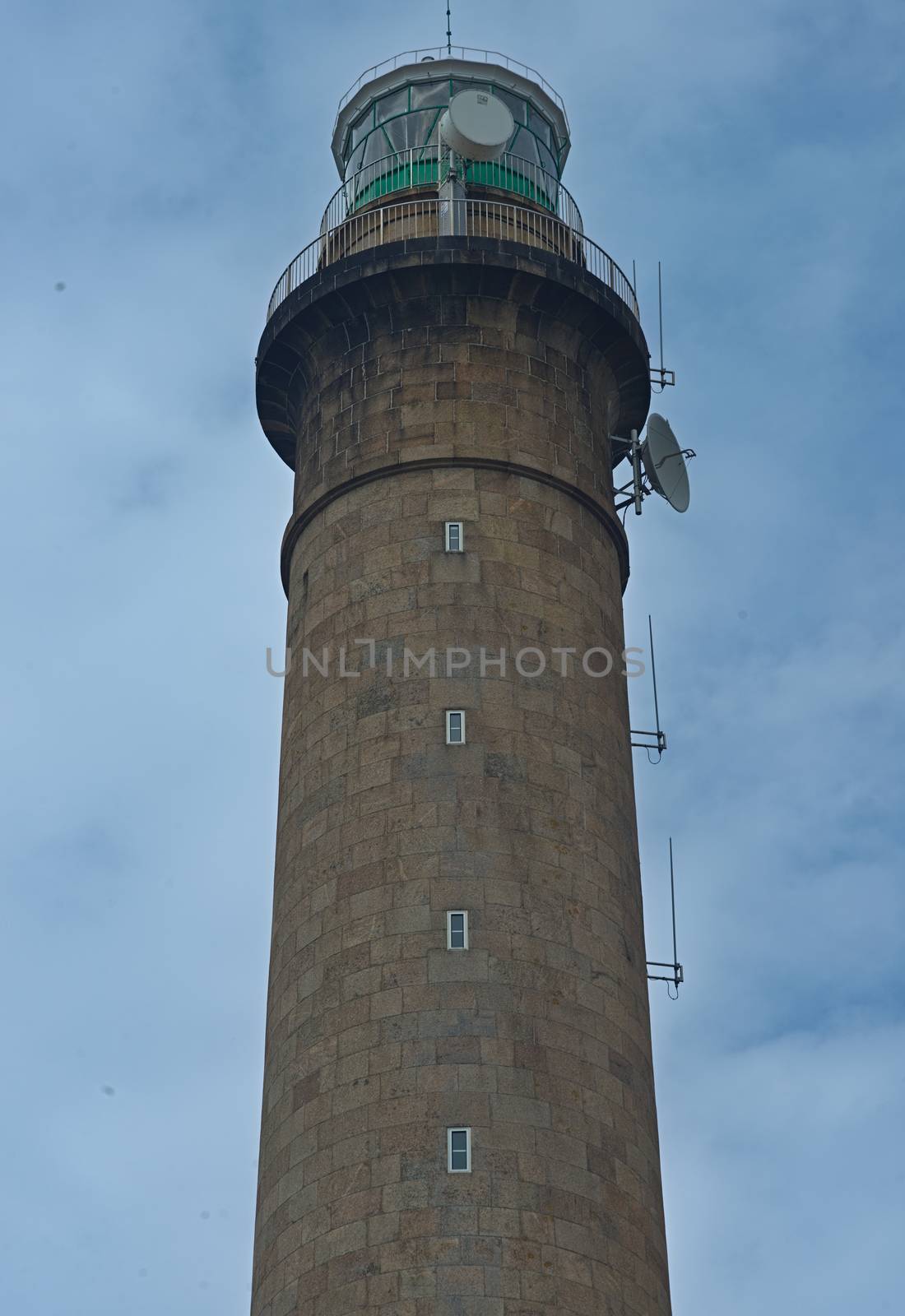 Huge stone lighthouse near Cherbourg, France by sheriffkule
